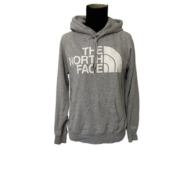 The North Face Womens Sweatshirt Pullover Hoodie Gray Grey Kangaroo Pocket XS - Picture 1 of 16